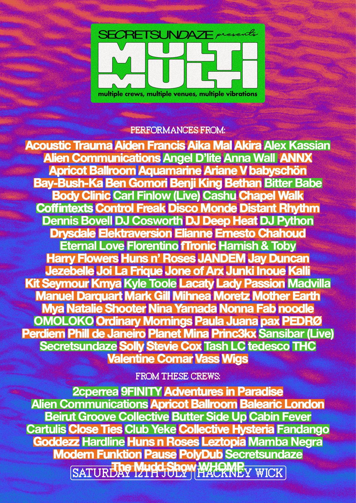 Secretsundaze presents: Multi Multi 2025